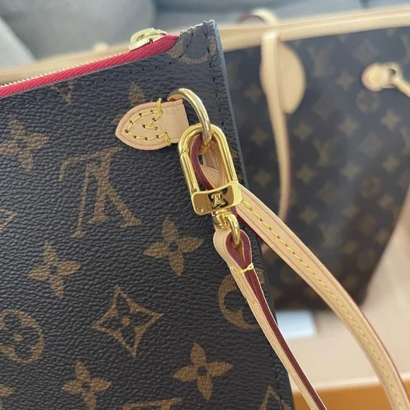 AUTHENTIC BRAND NEW Louis Vuitton Neverful MM and pouch - Picture 6 of 16